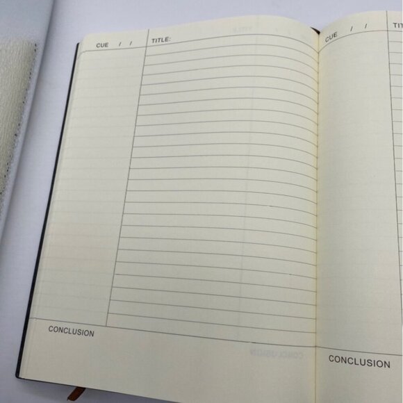 Study Cornell Notebook A4 Black Lined Pages Office Accessories Journal - Picture 2 of 4